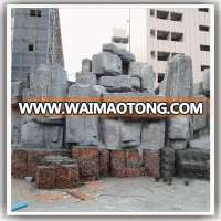 Factory direct outdoor fake rock stone fiberglass landscaping rock