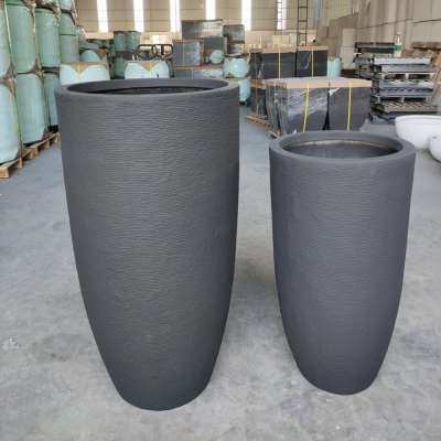 Factory direct price large concrete fiberglass clay planters for home and garden decorations