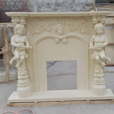 2019 Factory direct sale high quality home decoration durable wall decorative sandstone fireplace