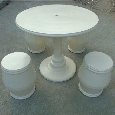 Factory sales high strength durable outdoor garden concrete white cement coffee table