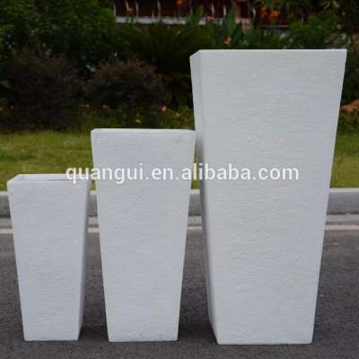 Factory sales light weight outdoor large square stone garden pot