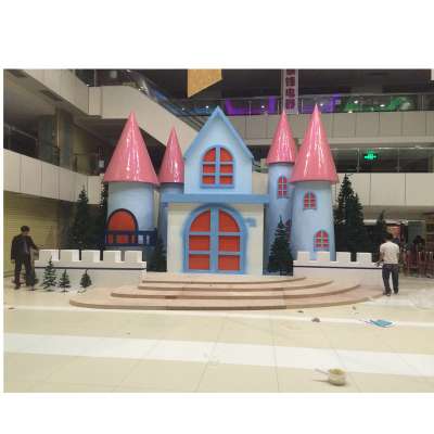 Factory sales light weight high quality durable outdoor fiberglass cartoon castle