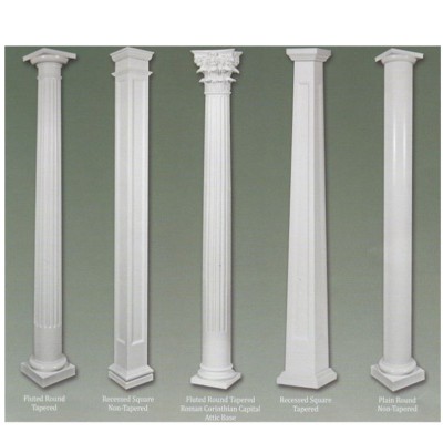 2017 factory sales waterproof outdoor durable fiberglass decorative columns