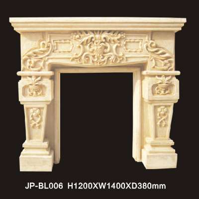 Factory sales high quality durable outdoor decorative cast stone sculptured fireplace